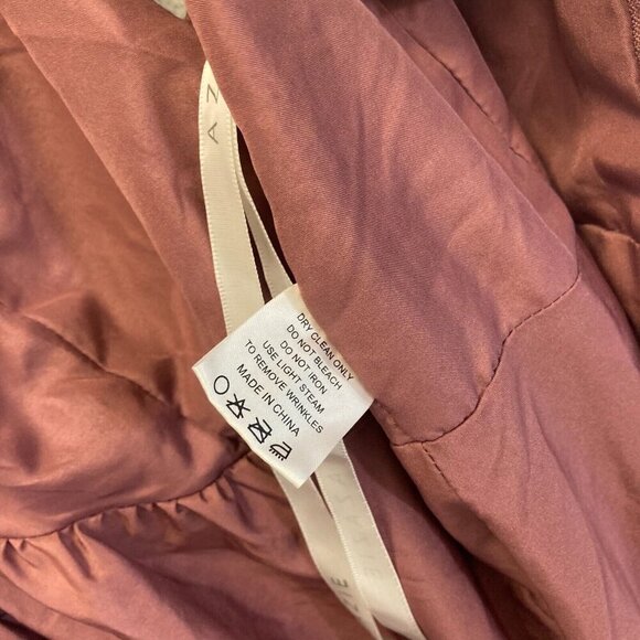 Azazie Formal Maternity Maxi Dress A2 Chiffon Pink Flowy Wedding Prom Bridesmaid - Picture 13 of 16